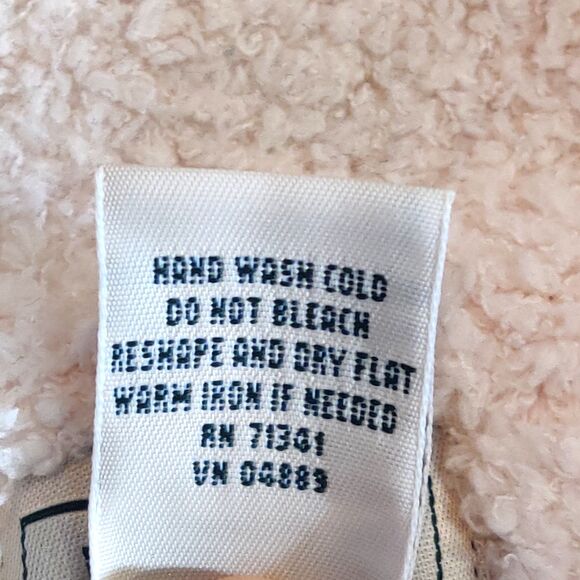 L.L. Bean Women’s Size M Lambs Wool Sweater Vest Sherpa Lined Full Zip Blue - Picture 5 of 11